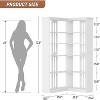 Corner Bookshelf 72.8 inch, 5 Tiers Large Wood Bookcase Corner Bookcases L Shaped Shelf Storage Rack for Living Room Office - 2 of 4