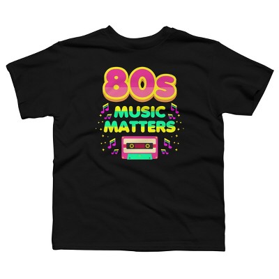 Boy's Design By Humans 80's Music Matters By zanpacto T-Shirt