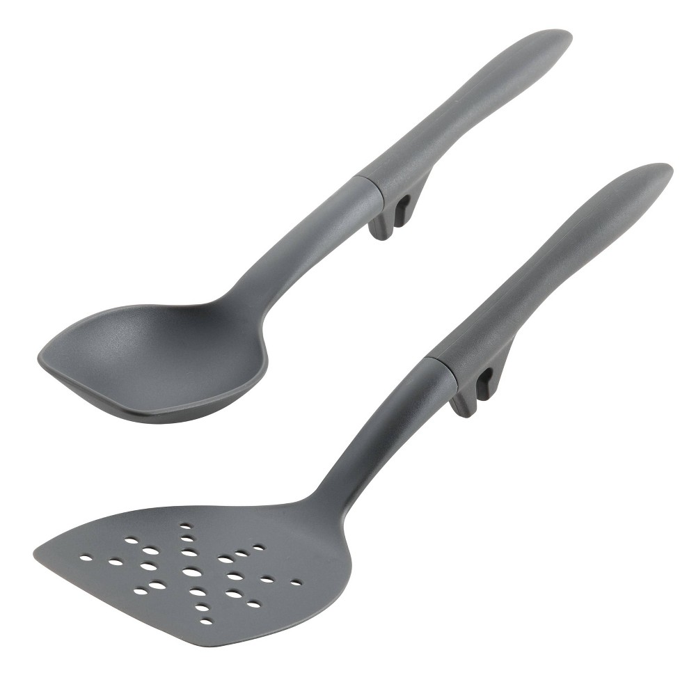 Rachael Ray Tools &amp; Gadgets Lazy Flexi Turner &amp; Scraping Spoon Set Gray