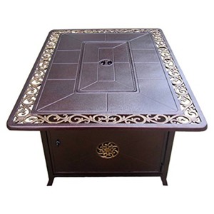 Outdoor Propane Aluminum Fire Pit with Scroll Design - AZ Patio Heaters - 1 of 4