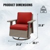 EAGLE PEAK Classic 4-Piece Patio Chair Set, 360° Swivel Rocking Chairs with Thick Cushions, All-Weather Wicker Outdoor Lounge Gliders - 3 of 4