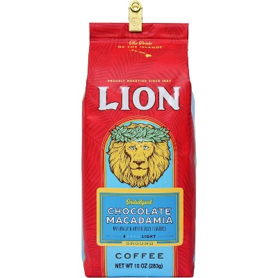 Lion Coffee Chocolate Macadamia Medium Roast Ground Coffee - 10oz