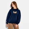 Women's Bluey Merry Christmas Fleece Graphic Sweatshirt - Navy Blue - 2 of 3