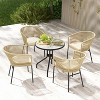 Patio Chairs Set of 4 with Curved Backrest and Seat Cushion for Patio - 4 of 4