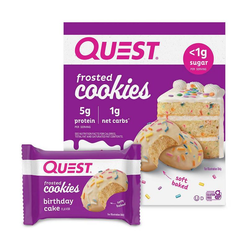 Quest Nutrition 5g Protein Frosted Cookie - Birthday Cake - 8ct, 4 of 14