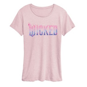 Women's - Wicked - Floral Ombre Logo Short Sleeve Graphic T-Shirt - 1 of 4