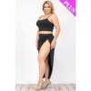 Slickblue Women's Plus Two Piece Crop Cami and Maxi Skirt Set, Split Thigh Design, Color Options, Size 1XL-3XL - 2 of 4