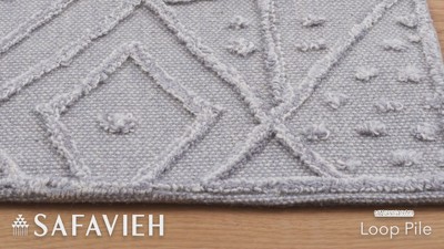 Gray Hand-Tufted Wool Geometric 3' x 5' Area Rug