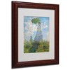 Trademark Fine Art -Claude Monet 'Woman With a Parasol 1875' Matted Framed Art - 2 of 4