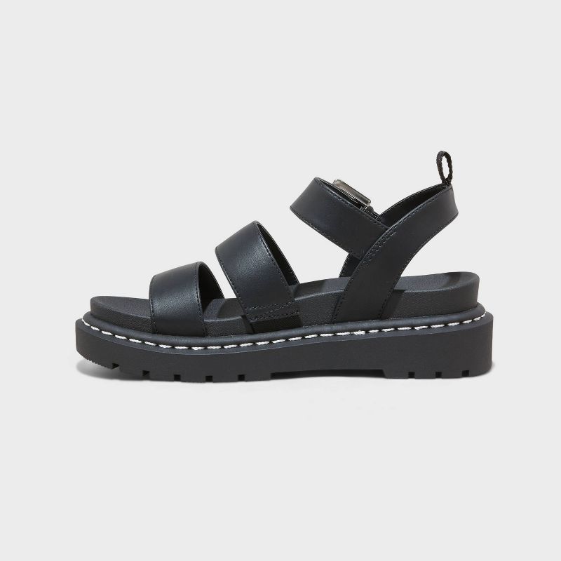 Women&#39;s Thalia Lug Slide Sandals - Wild Fable&#8482; Black, 3 of 13