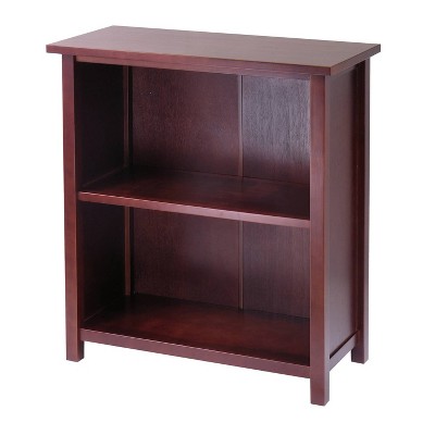 30" 3 Tier Milan Storage Shelf or Bookshelf Medium Walnut - Winsome