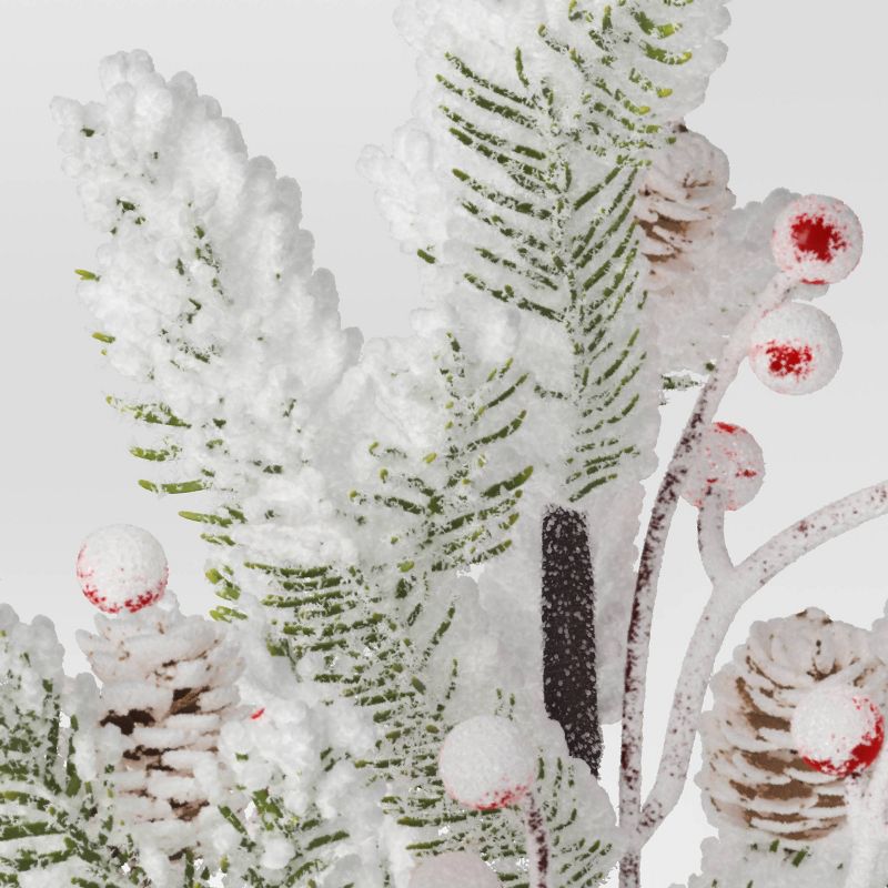 Extra Small Lightly Flocked Red Berry Artificial Tree - Threshold&#8482;, 4 of 5