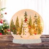 Stony Creek 7.0 Inch Forest Snowman Pre-Lit Round Orb Christmas Lighted Glass Accent , Christmas Decor Cardinal Winter Scene (1PC) - 2 of 4