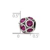 Black Bow Jewelry Sterling Silver with Purple Crystals February Bubble Bead Charm - 4 of 4