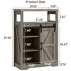 Farmhouse Floor Cabinet, Small Storage Cabinet with Adjustable Shelf - 2 of 4