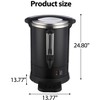 Dual Layers Stainless Steel Commercial Coffee Maker 18L/4.8 Gal Large Coffee Dispenser Electric Hot Beverage Dispenser for Catering, Events, Black - 3 of 4