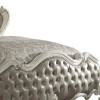95" Queen Bed Versailles Bed Vintage Gray Synthetic Leather & Bone White Finish - Acme Furniture - 4 of 4