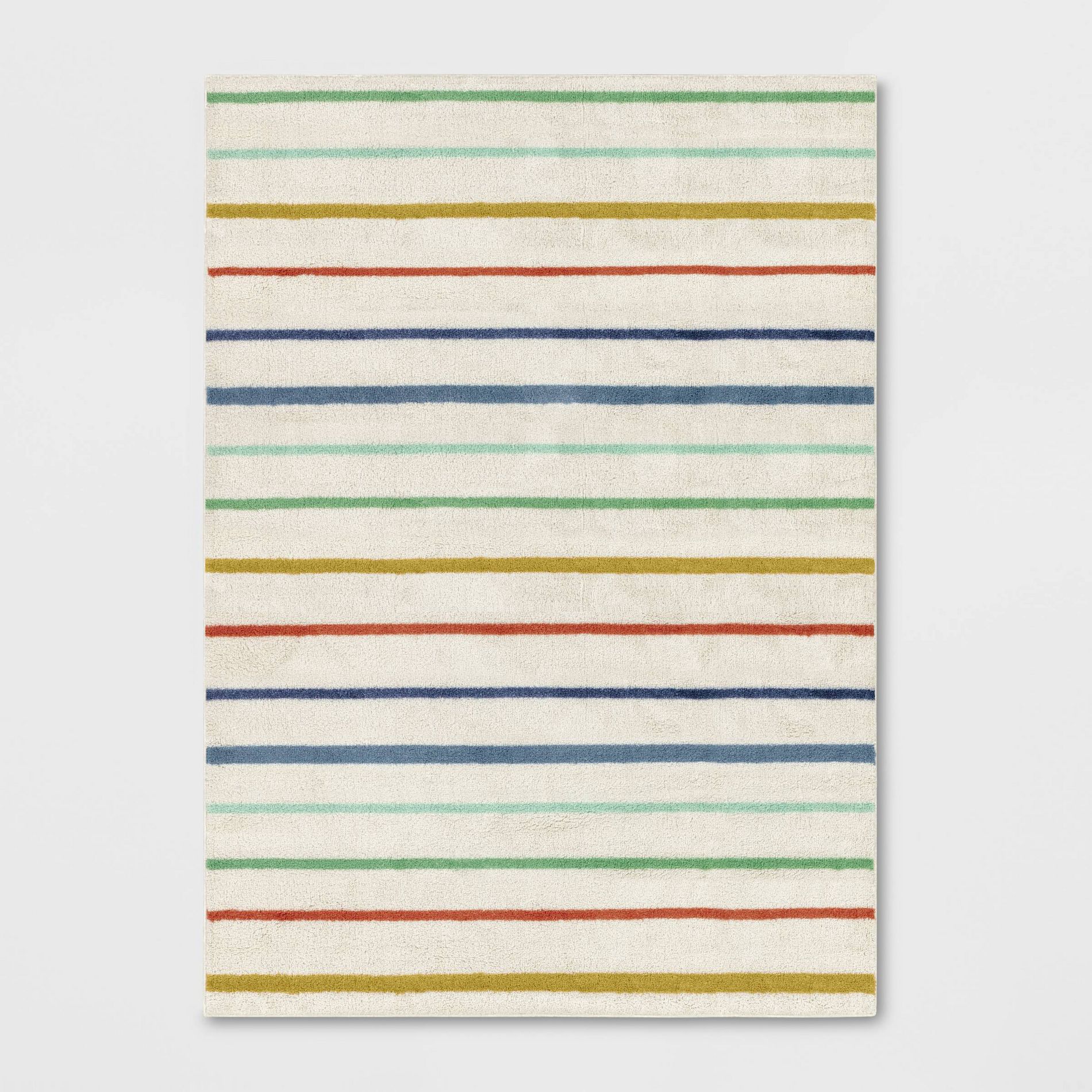 5'x7' Striped Kids' Rug Cream - Pillowfort™