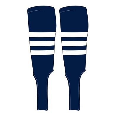 MK Socks Traditional Baseball Stirrups Pattern A-7 Navy, White (L)