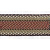 Earth Rugs Burgundy Mustard Rectangle Stair Tread 27"x8.25" – Braided Jute Rustic Cabin Stair Runner - 2 of 3