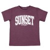 The Juniper Shop Varsity Sunset Chaser Toddler Short Sleeve Tee - 4T - Plum - 3 of 4
