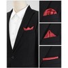 INSPIRE CHIC Men's Wedding Party Solid Color Self-Folded Pocket Squares - 4 of 4