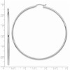 Black Bow Jewelry 2.5mm, 14k White Gold Classic Round Hoop Earrings, 65mm (2 1/2 Inch) - 3 of 4