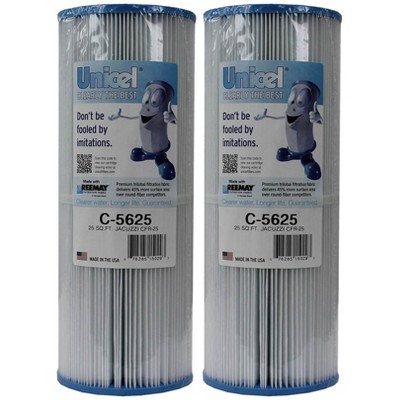 2) New Unicel C-5625 Spa Replacement Cartridge Filters 25 Sq Ft Jacuzzi CFR-25