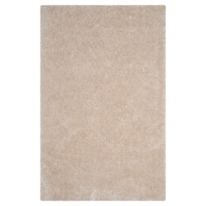 Light Brown Solid Tufted Accent Rug 2