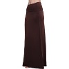 Women's Fold-Over Flare Maxi Skirt - Stylish Spandex Long Skirt for All-Day Comfort Rum Raisin - 4 of 4