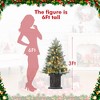 Homhougo 3 Ft Artificial Christmas Tree with Potted Base, Compact Holiday Tree for Indoor Home Decor or Tabletop Display - 2 of 4
