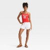 Women's Cray Cray Graphic Cami with Lace Trim - Red - 3 of 3