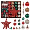 72Pcs Xmas Hanging Balls Ornaments Christmas Tree Decorations for New Year Party Home Holiday Decoration, Multi-Styles - 2 of 4