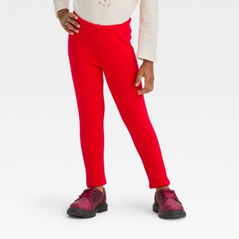 Toddler Girls' Cozy Leggings - Cat & Jack™ Red 5t : Target