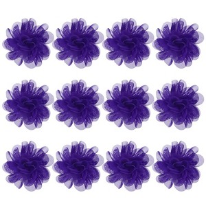 Unique Bargains Mesh Fabric Full Chiffon Flowers for DIY 12 Pcs - 1 of 4