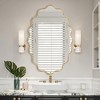 Beautyolove Oval Aluminum Alloy Framed Scalloped Wavy Wall Mirror - 3 of 4