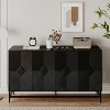 NicBex Modern 4 Door Sideboard Cabinet Kitchen 59.84 Inch Buffet Server Cabinet,Black - 2 of 4