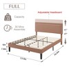 VECELO Upholstered Bed with Adjustable Headboard, Bed Frame - 3 of 4