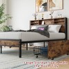 MAYEERTY Queen Metal Platform Bed Frame ¨C 4 Storage Drawers, Wooden Headboard, Charging Station, No Box Spring, Noise-Free, Easy Assembly, Brown - 4 of 4