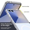 Entronix [Magnetic] Case Compatible with Galaxy Z Flip 7 - [Hard Back] Slim Clear - 3 of 4