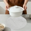 REGALWOVEN Round Placemats Set of 6 Hollow Design Placemats for Dining Table Decor  Washable Kitchen Table Mat - 4 of 4
