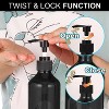 4 Pack 16.9 Oz Black Shampoo Bottle Dispenser, Refillable Shampoo Bottle, Lotion Dispenser with Sticker Funnel - 3 of 4