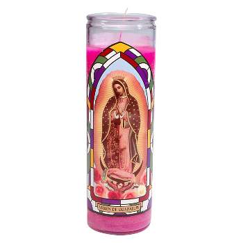 Jar Candle Virgen De Guadalupe Pink - Continental Candle