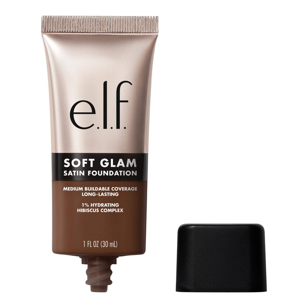 Photos - Foundation & Concealer ELF e.l.f. Soft Glam Satin Foundation - 62 Rich Warm - 1 fl oz: Paraben-Free, Vegan, Medium Coverage, Liquid Formula 