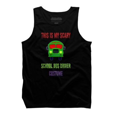 Men's Design By Humans Halloween School Bus Driver Costume By TeeShirtMadness Tank Top