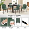 Set of 2 Modern Fabric Dining Chairs with Curved Back and Metal Legs, Upholstered Side Chairs for Dining Room, Kitchen, or Office - Beige - 3 of 4
