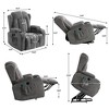 Grungis Cotton Lift Massage Chairs for Elderly,Recliner Chairs with 8-Point Massage and Lumbar Heating for Living Room - 3 of 4