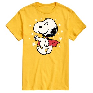 Men's - Peanuts - Snoopy Vampire Stars Glow In The Dark Short Sleeve Graphic T-Shirt - 1 of 4