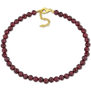 EVERLY JEWELRY | Silver Gemstone Beaded Bracelet - Multiple Gemstone and Metal Color Options - 1 of 4