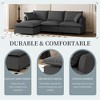YOOCOZZ Chenille Upholstered Sectional Sofa with Movable Ottoman and 2 Pillows - 4 of 4